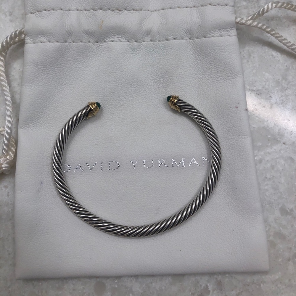 David Yurman birthstone bracelet with emerald
